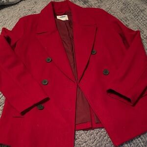 Women’s red Old Navy peacoat